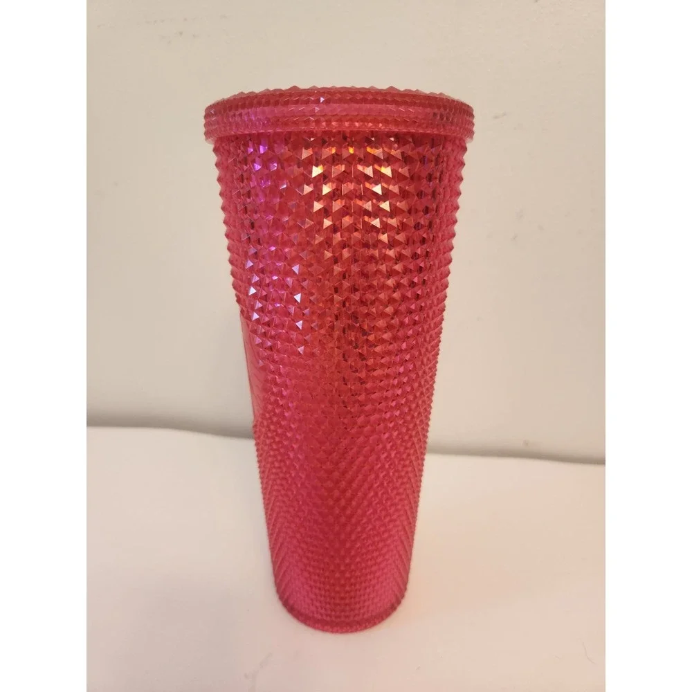 New Starbucks Holiday 2019 Pink Venti Studded Diamond Tumbler Cold Cup 24oz 💎